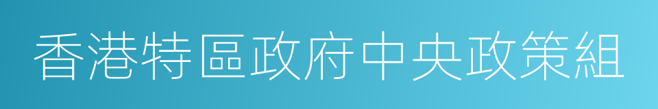 香港特區政府中央政策組的同義詞