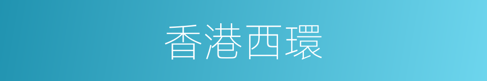 香港西環的同義詞