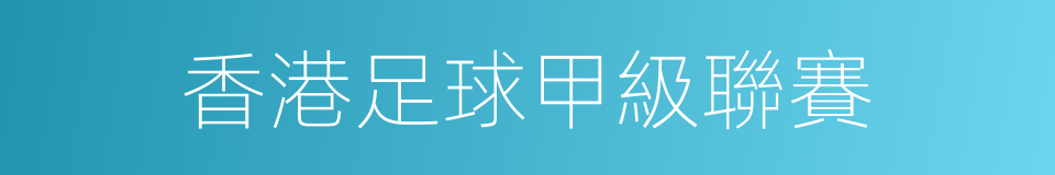 香港足球甲級聯賽的同義詞