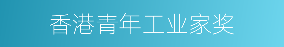 香港青年工业家奖的同义词