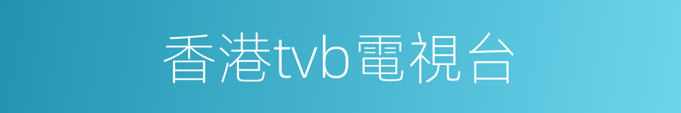 香港tvb電視台的同義詞