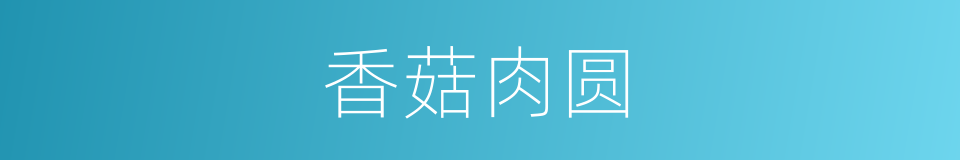 香菇肉圆的同义词