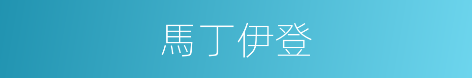 馬丁伊登的同義詞