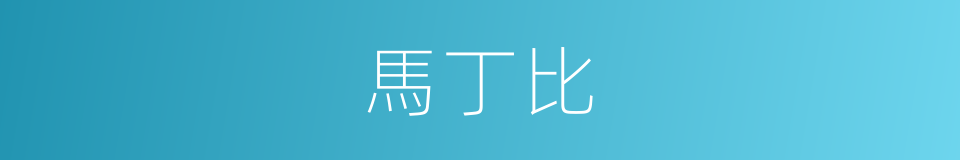 馬丁比的同義詞