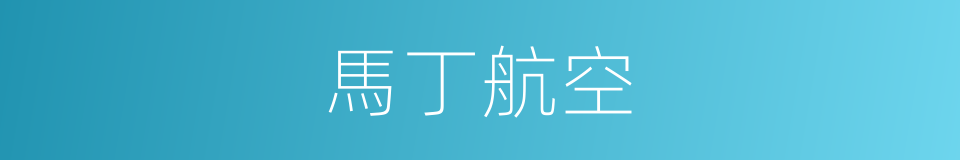 馬丁航空的同義詞