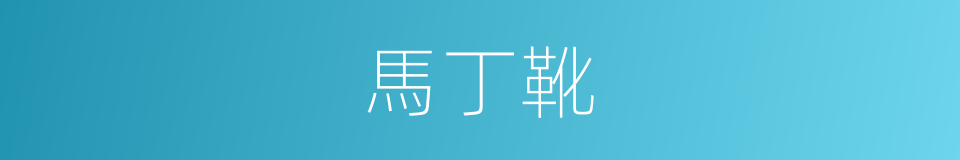 馬丁靴的同義詞