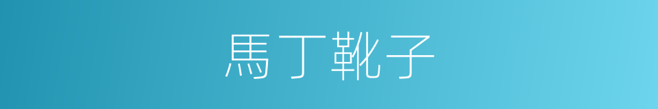 馬丁靴子的同義詞