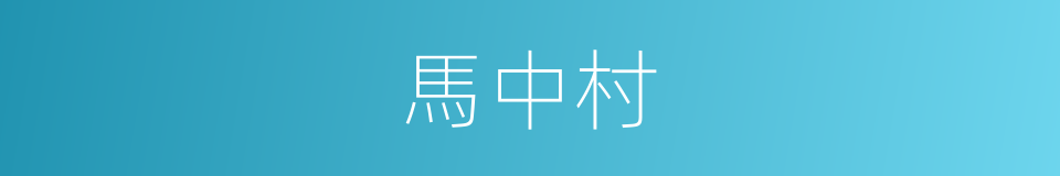 馬中村的同義詞