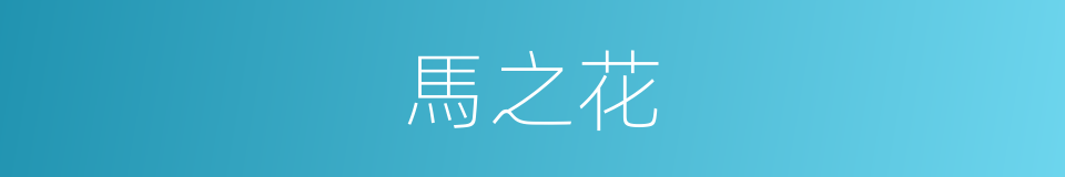 馬之花的同義詞