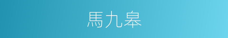 馬九皋的同義詞