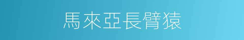 馬來亞長臂猿的同義詞