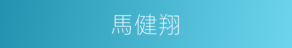 馬健翔的同義詞