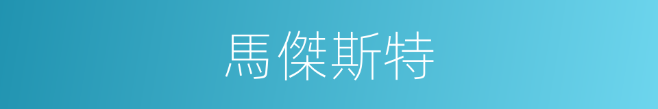 馬傑斯特的同義詞