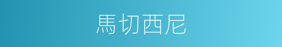 馬切西尼的同義詞