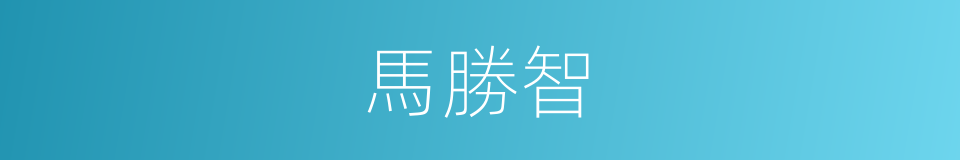 馬勝智的同義詞