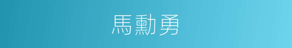 馬勳勇的同義詞