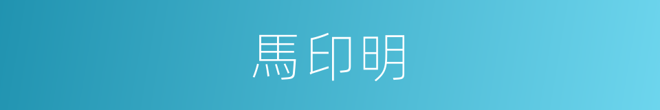 馬印明的同義詞