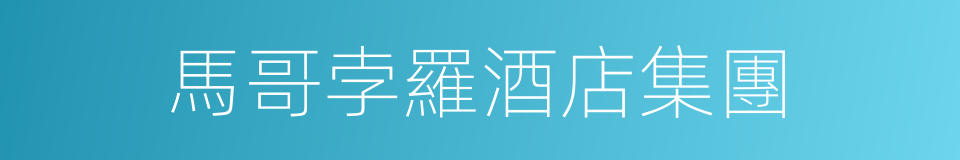 馬哥孛羅酒店集團的同義詞