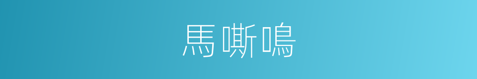 馬嘶鳴的同義詞