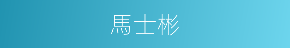 馬士彬的同義詞