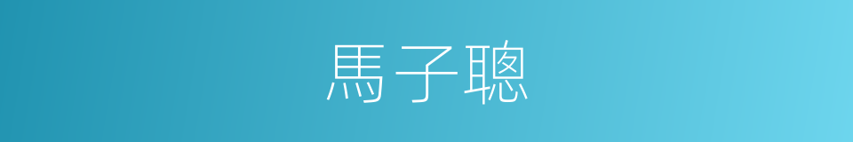 馬子聰的同義詞