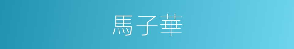 馬子華的同義詞