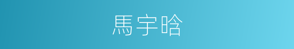 馬宇晗的同義詞