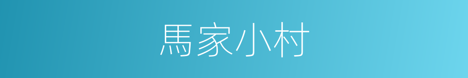 馬家小村的同義詞