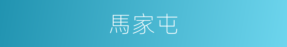 馬家屯的同義詞