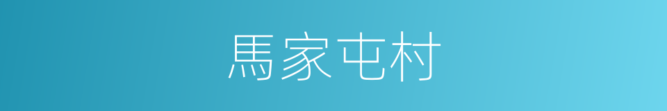 馬家屯村的同義詞