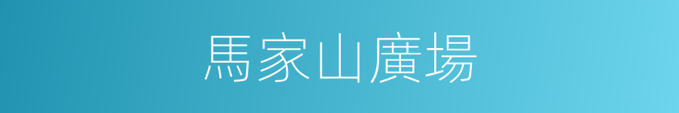 馬家山廣場的同義詞