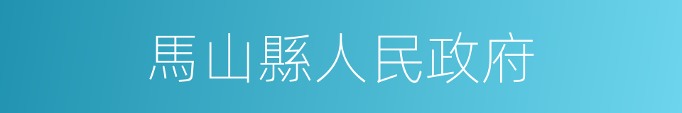 馬山縣人民政府的同義詞