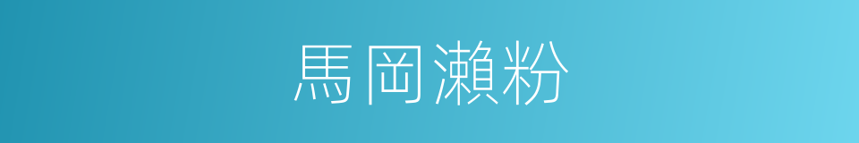 馬岡瀨粉的同義詞
