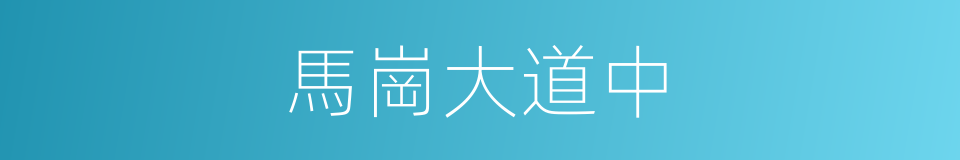 馬崗大道中的同義詞