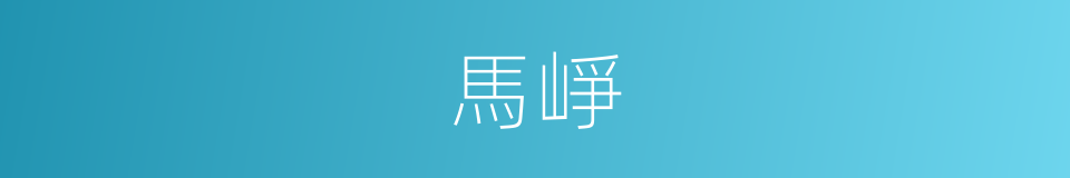 馬崢的同義詞