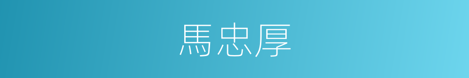 馬忠厚的同義詞