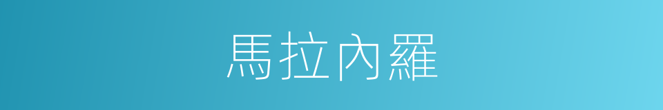 馬拉內羅的同義詞