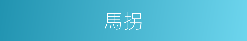 馬拐的意思