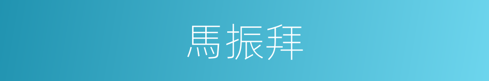 馬振拜的同義詞