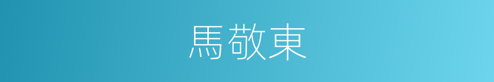 馬敬東的同義詞