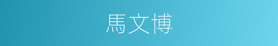 馬文博的同義詞