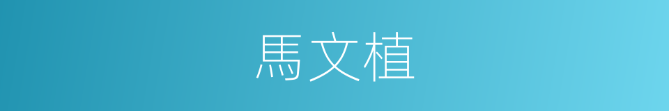 馬文植的同義詞
