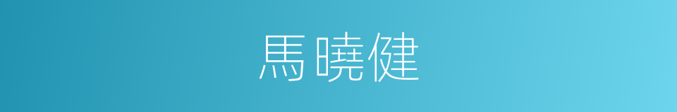 馬曉健的同義詞