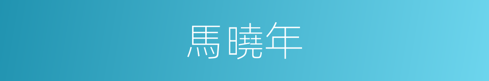 馬曉年的同義詞