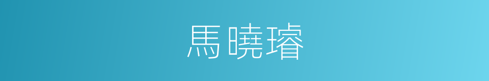 馬曉璿的同義詞