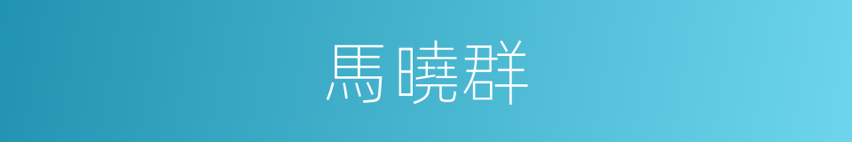 馬曉群的同義詞