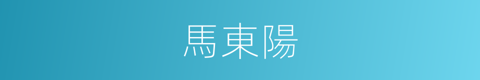 馬東陽的同義詞