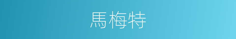 馬梅特的同義詞