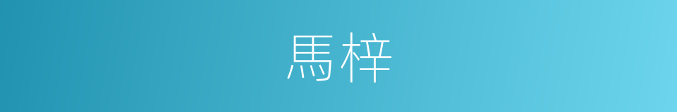 馬梓的同義詞