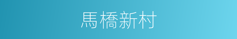 馬橋新村的同義詞
